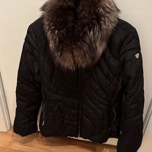 Post Card ski jacket real fox fur color detachable